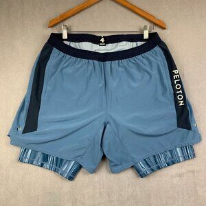 4 Fourlaps Peloton Men Shorts XL Blue Command Compression Liner Training Stretch